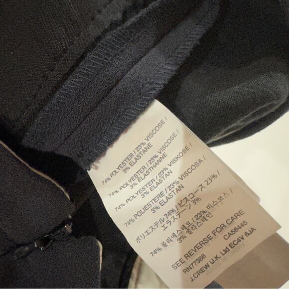 J. Crew Navy Blue Mid‎ Rise Ankle Dress Pants Size 0 - Picture 6 of 13
